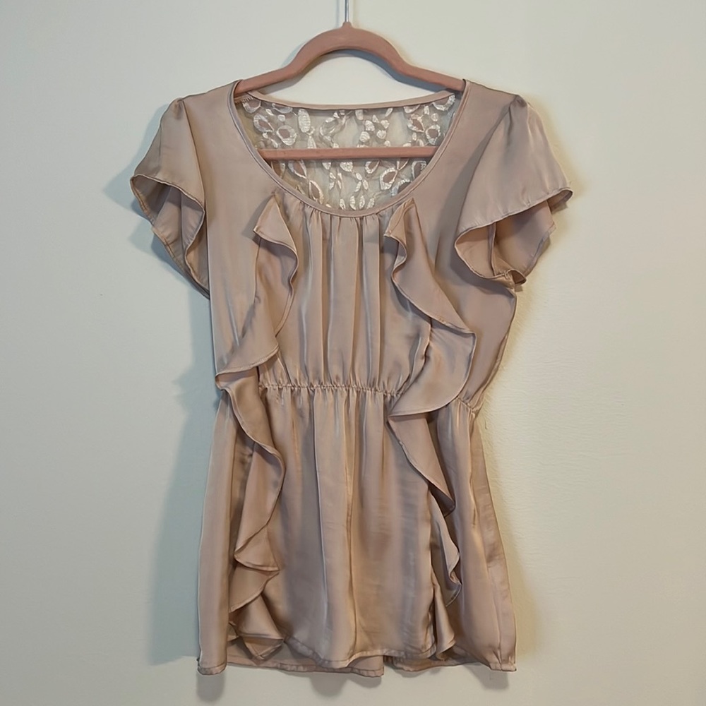 Soft pink satin top
